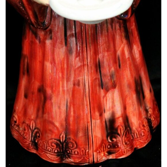 17" Hand Painted Ceramic Large Choir Boy Candle Holder Signed 2004 Christmas - Picture 5 of 12